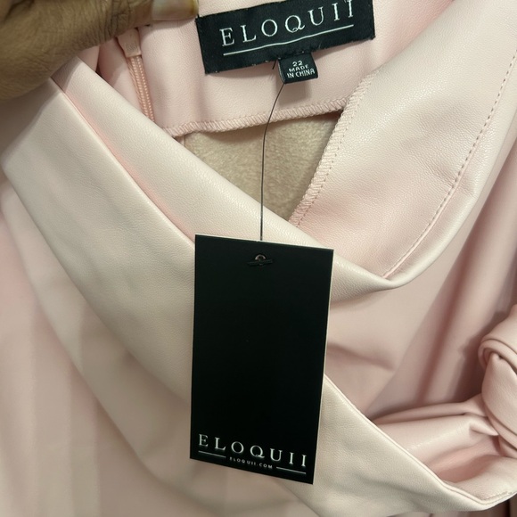 NWT- Eloquii Faux wrap pleather skirt. - Picture 3 of 3